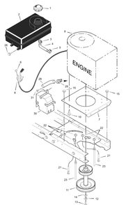 Engine Mount Diagram and Parts List for 40564X51D 2001 Briggs and Stratton Lawn Tractor